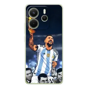 Чохли для Xiaomi Redmi Note 14 4G (Leo чемпіон) (AlphaPrint) (Мессі з кубком)