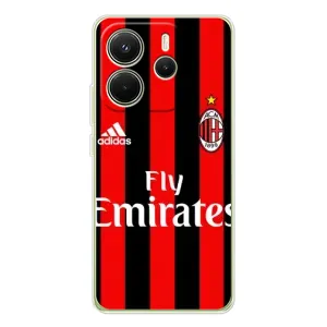 Чехлы для Xiaomi Redmi Note 14 4G (VPrint) - Футбольные клубы (Milan)