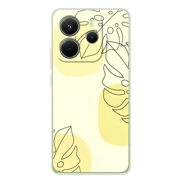 Чохол з принтом «Жовта монстера арт» для Xiaomi Redmi Note 14 4G (EU) Чохол з принтом «Жовта монстера арт» для Xiaomi Redmi Note 14 4G (EU)