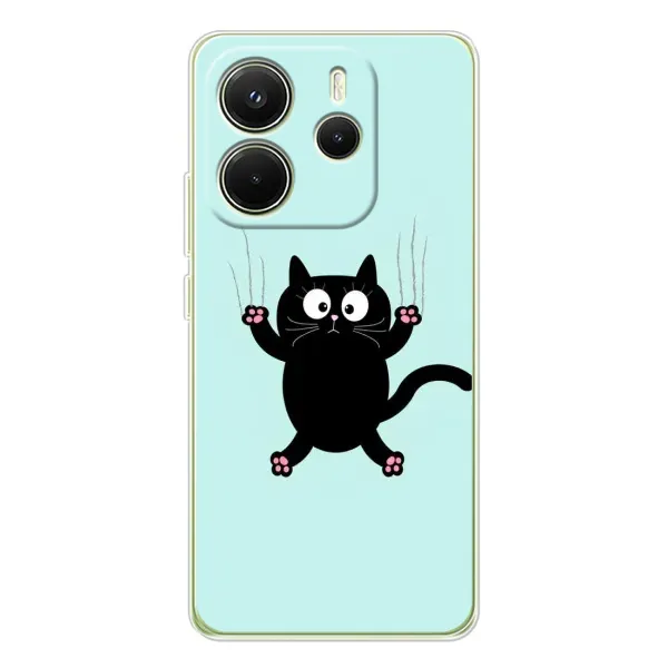 Чехол с принтом «Падающий кот» для Xiaomi Redmi Note 14 4G (EU)