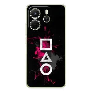Чохол Гра в кальмара для Xiaomi Redmi Note 14 4G (Символи Гра кальмара)