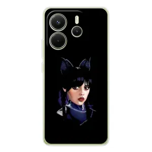 Чохли Венсдей на Xiaomi Redmi Note 14 4G Уенсдей (AlphaPrint) (серйозна Венздей)