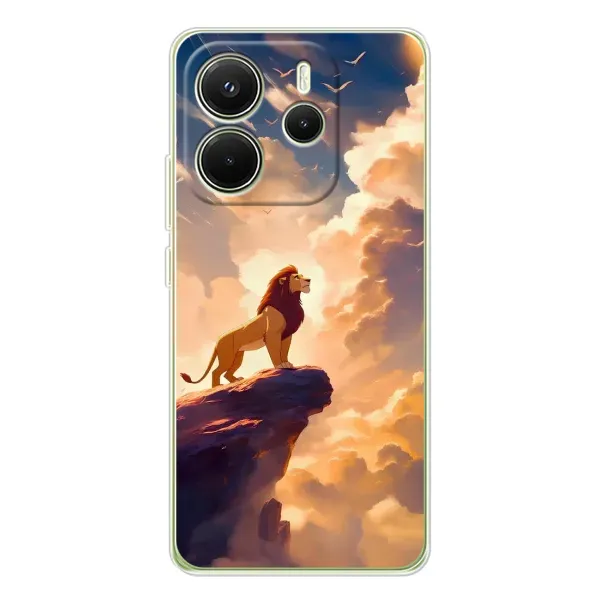 Чохол з принтом «Сімба на скелі» для Xiaomi Redmi Note 14 4G (EU) Чохол з принтом «Сімба на скелі» для Xiaomi Redmi Note 14 4G (EU)