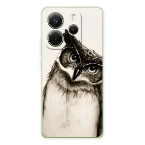 Чехол с птицами на Xiaomi Redmi Note 14 4G (VPrint) (Сова)