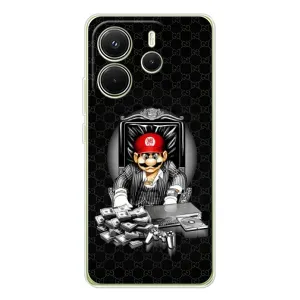 Чехлы с крутыми принтами для Xiaomi Redmi Note 14 4G - (PREMIUMPrint) (Супер Марио)