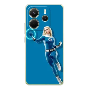 Чохол з принтом Фантастична четвірка для Xiaomi Redmi Note 14 4G (Сью Сторм політ)
