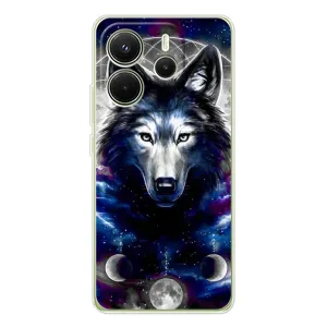 Защитные чехлы для Редми Ноут 14 4Джи (AlphaPrint) (ХИТ продаж) ВОЛК (Волк)