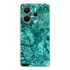 Мраморный чехол на Xiaomi Redmi Note 14 4G (VPrint) (Зеленый мрамор)