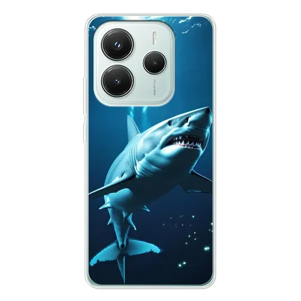 Чехол с принтом «Акула под водой» для Xiaomi Redmi Note 14 5G Чехол с принтом «Акула под водой» для Xiaomi Redmi Note 14 5G