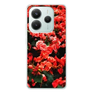 Чохли з квітами для Xiaomi Redmi Note 14 5G (VPrint) (Квіти червоні)