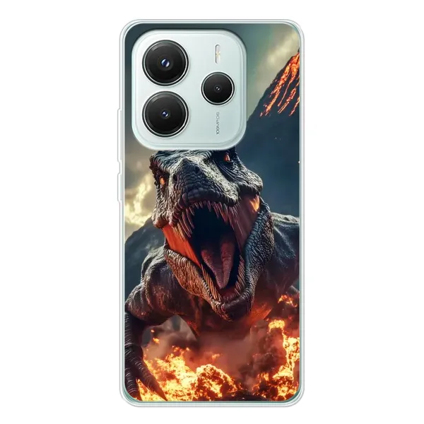 Чехол с принтом «Огненный динозавр» для Xiaomi Redmi Note 14 5G Чехол с принтом «Огненный динозавр» для Xiaomi Redmi Note 14 5G