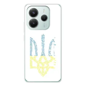 Чехлы для Xiaomi Redmi Note 14 5G  Укр. Символика (AlphaPrint) (Герб из букв)