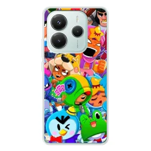 Чехол для Xiaomi Redmi Note 14 5G Бравл Старс (VPrint) (герои Бравл Старс)