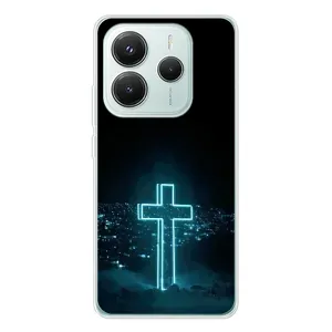 Християнські Чохли для Xiaomi Redmi Note 14 5G (AlphaPrint) (Хрест і місто)