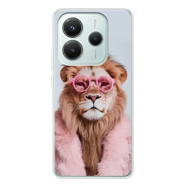 Чехол с принтом «Лев в очках» для Xiaomi Redmi Note 14 5G Чехол с принтом «Лев в очках» для Xiaomi Redmi Note 14 5G