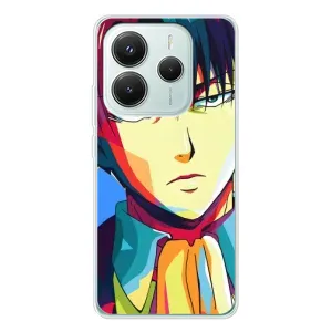 Чехлы Персонажи Аниме Наруто для Xiaomi Redmi Note 14 5G (AlphaPrint) (Леви Аккерман)