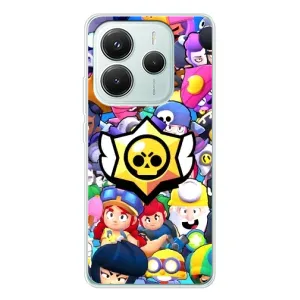 Чехол для Xiaomi Redmi Note 14 5G Бравл Старс (VPrint) (Лого Brawl Stars)