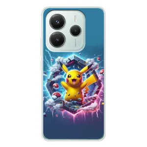 Чохол з Пікачу на Xiaomi Redmi Note 14 5G (Лого Пікачу)