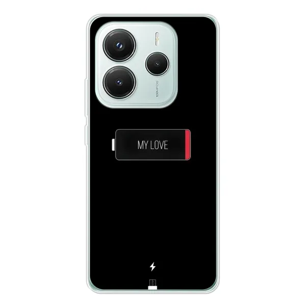 Чехол с принтом «Love battery» для Xiaomi Redmi Note 14 5G