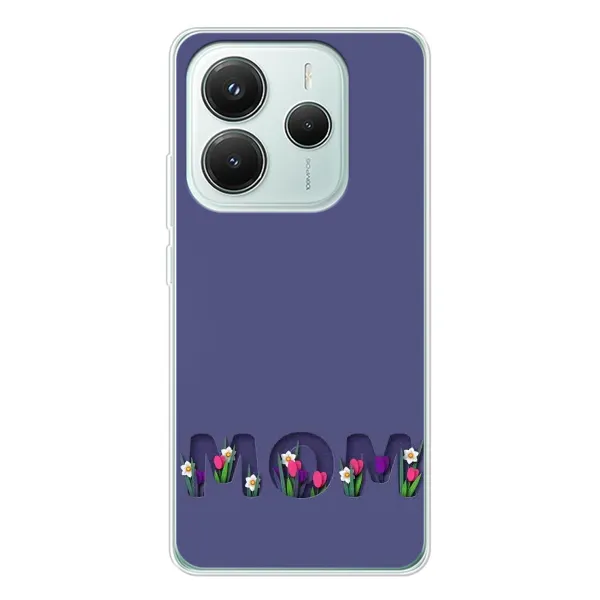 Чехол с принтом «Мама в цветах» для Xiaomi Redmi Note 14 5G