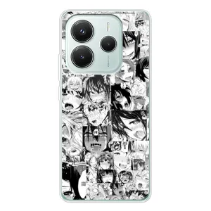 Анимешный чехол для Xiaomi Redmi Note 14 5G (Ahegao manga)
