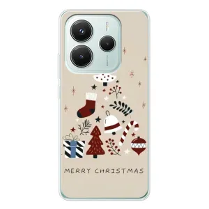 Рождественские, Праздничные Чехлы для Редми Ноут 14 5Джи (Merry Christmas)