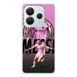 Чехлы для Редми Ноут 14 5Джи - Лео Месси Маями (Messi Miami)