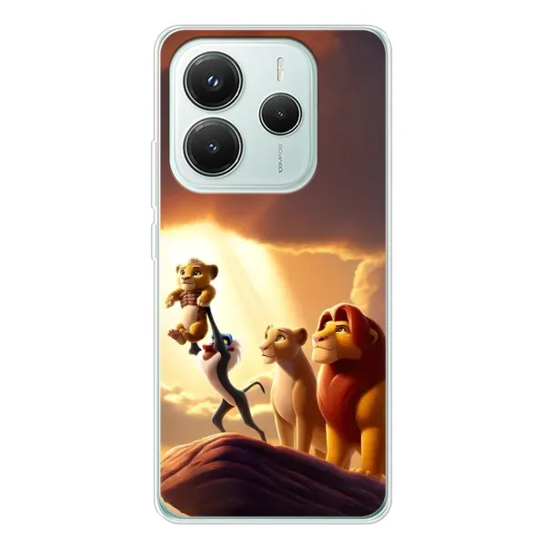 Чехол с принтом «Симба на презентации» для Xiaomi Redmi Note 14 5G