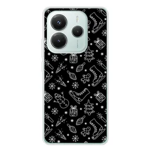 Новогодние, Праздничные Чехлы для Xiaomi Redmi Note 14 5G - 2024 год (Новогодний фон)