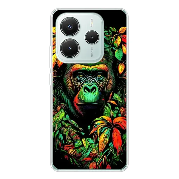 Чехол с принтом «Обезьяна в тропиках» для Xiaomi Redmi Note 14 5G