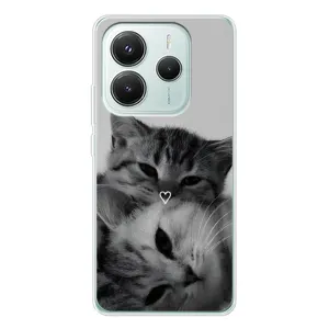 Чехол с рисунком кот на Xiaomi Redmi Note 14 5G (Пара котов)