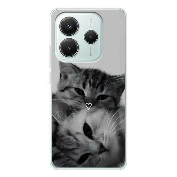 Чехол с принтом «Пара котов» для Xiaomi Redmi Note 14 5G Чехол с принтом «Пара котов» для Xiaomi Redmi Note 14 5G