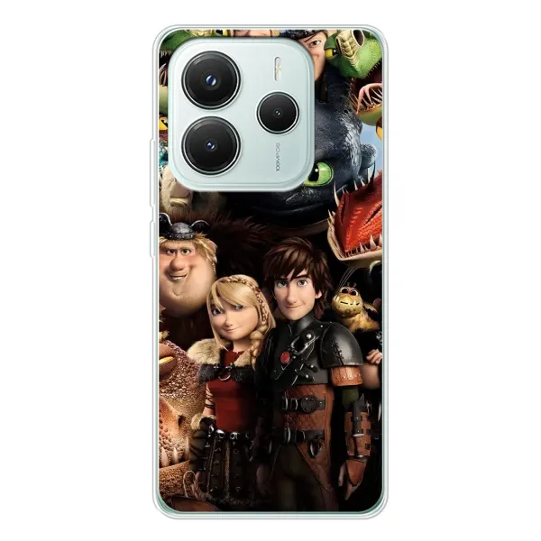 Чехол с принтом «Персонажи дракона» для Xiaomi Redmi Note 14 5G