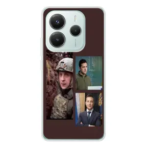 Чохол для Xiaomi Redmi Note 14 5G (AlphaPrint - с принтом Зеленського) (Президент)