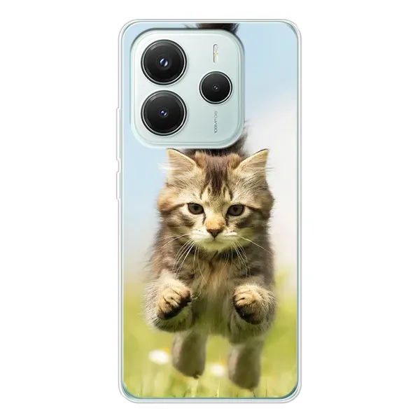 Чохол з принтом «Прижок кота» для Xiaomi Redmi Note 14 5G
