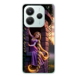Чехол Рапунцель для Xiaomi Redmi Note 14 5G (Рапунцель на башне)