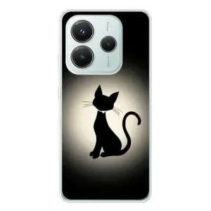 Чехол с принтом для Xiaomi Redmi Note 14 5G (AlphaPrint) Модные коты (Силуэт котика)