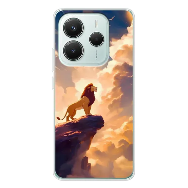 Чехол с принтом «Симба на скале» для Xiaomi Redmi Note 14 5G