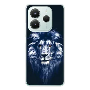 Чохол з картинкою ЛЕВ для Xiaomi Redmi Note 14 5G (VPrint) (Синій Лев)
