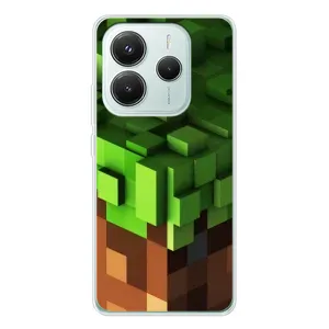 Чохол Майнкрафт на Xiaomi Redmi Note 14 5G (AlphaPrint) Minecraft (текстура Майнкрафт)
