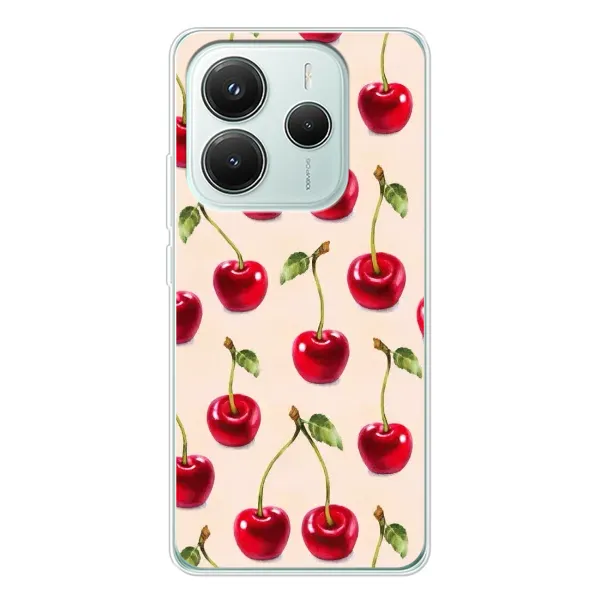 Чохол з принтом «Черешня» для Xiaomi Redmi Note 14 5G