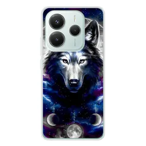Защитные чехлы для Редми Ноут 14 5Джи (AlphaPrint) (ХИТ продаж) ВОЛК (Волк)