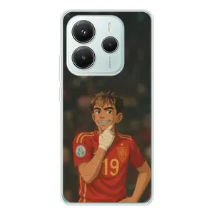 Чехол с футболистом Ламин Ямаль Xiaomi Redmi Note 14 5G (Ямаль аниме)