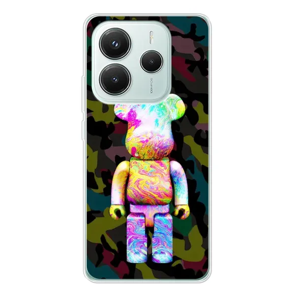 Чехол с принтом «Яркий Bearbrick» для Xiaomi Redmi Note 14 5G