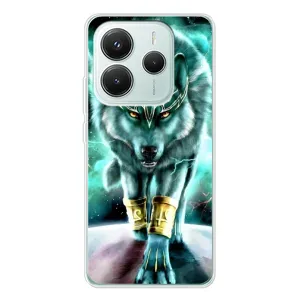 Защитные чехлы для Редми Ноут 14 5Джи (AlphaPrint) (ХИТ продаж) ВОЛК (Яркий волк)