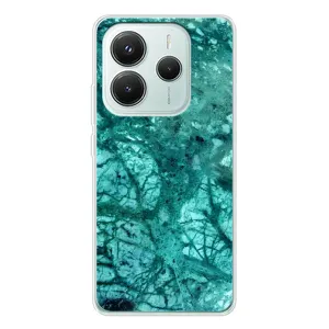 Мраморный чехол на Xiaomi Redmi Note 14 5G (VPrint) (Зеленый мрамор)