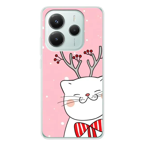 Чохол з принтом «Зимовий кіт» для Xiaomi Redmi Note 14 5G