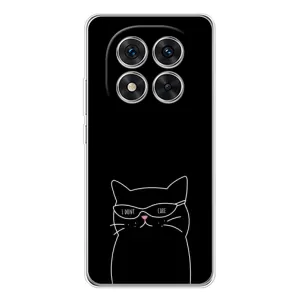 Чехол с рисунком кот на Xiaomi Redmi Note 14 Pro 5G (Равнодушный кот)