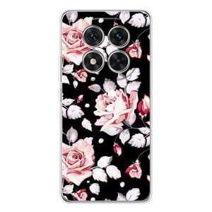 Чохли з квітами для Xiaomi Redmi Note 14 Pro 5G (VPrint) (Квіти на чорному)