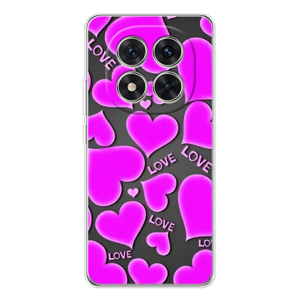 Чехол с принтом «Pink hearts» для Xiaomi Redmi Note 14 Pro 5G